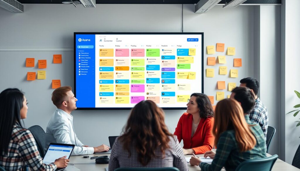 Asana task management and collaboration